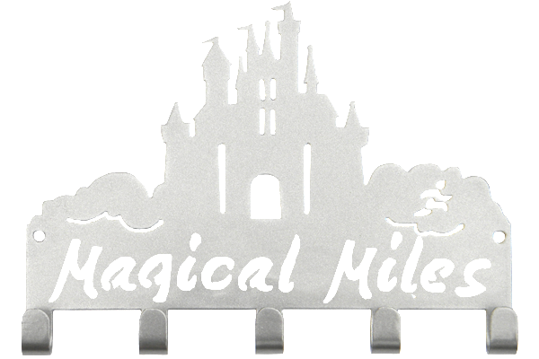 Disney Magical Miles Castle 5 Hook Silver Medal Hanger