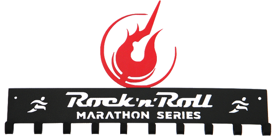 Rock 'n' Roll Marathon Series Logo - Black and Red Medal Hanger