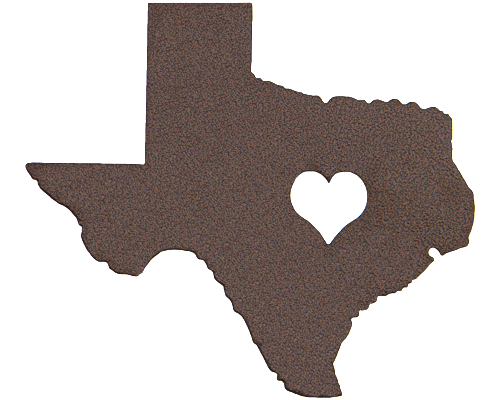 Heart of Texas Bronze Wall Emblem