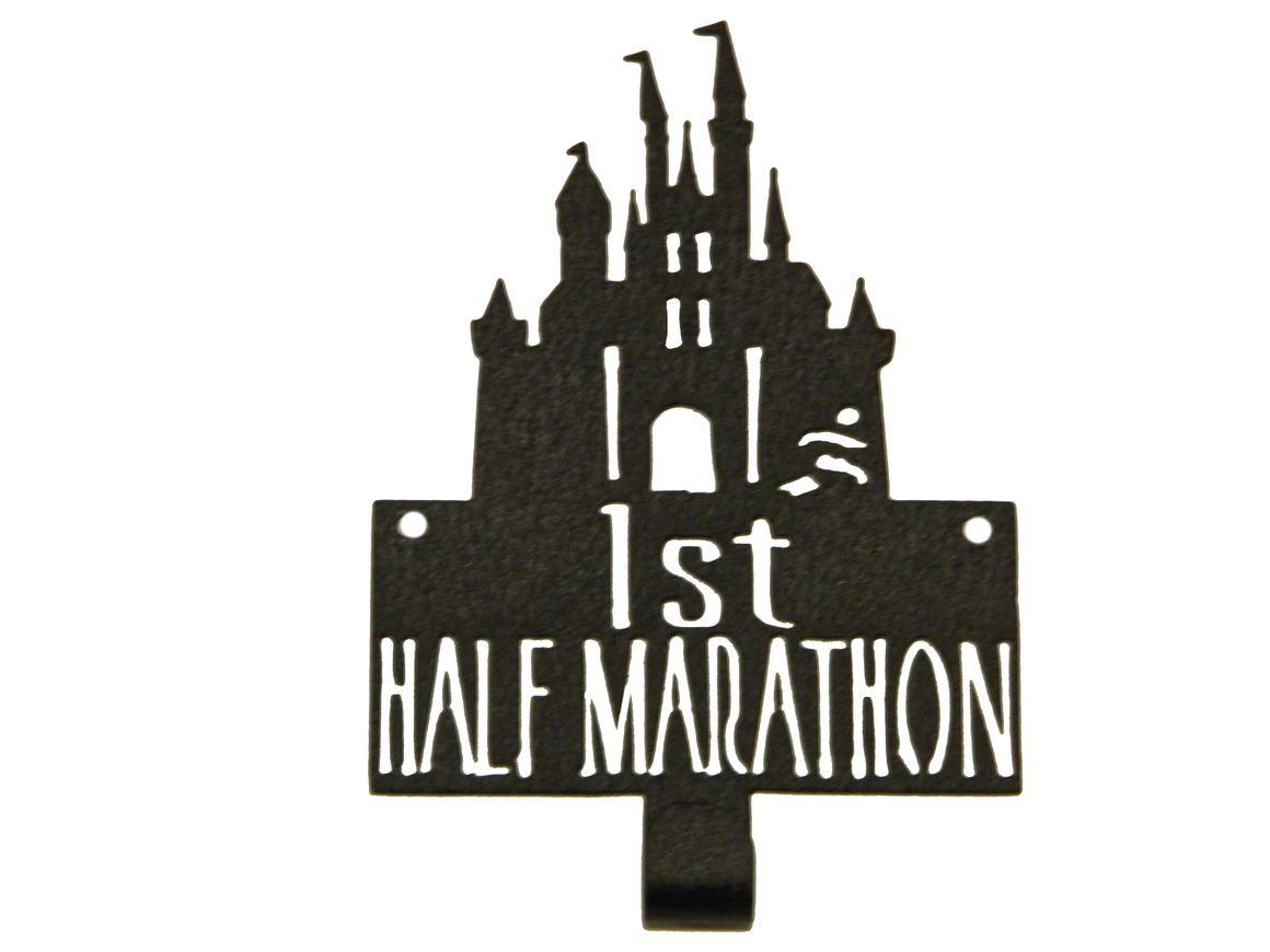 Castle Disney 1st Half Marathon Medal Display