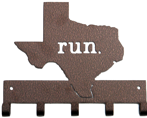 Run State of Texas Bronze 5 Hook Medal Display Hanger