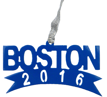 Boston Marathon 2016 Blue Dangler Ornament