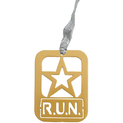 Army Star RUN Gold Dangler Ornament