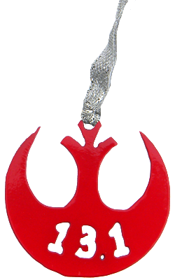 Red Star Wars Run Rebel 13.1 Half Marathon Dangler