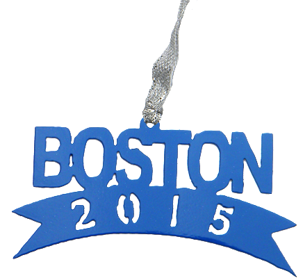 Boston Marathon 2015 Blue Dangler Ornament