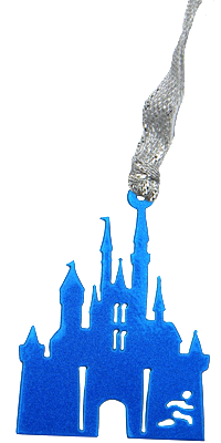 Disney Princess Castle with Runner Blue Dangler Ornament