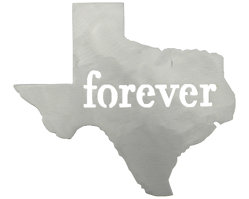 Texas Forever Silver Wall Emblem