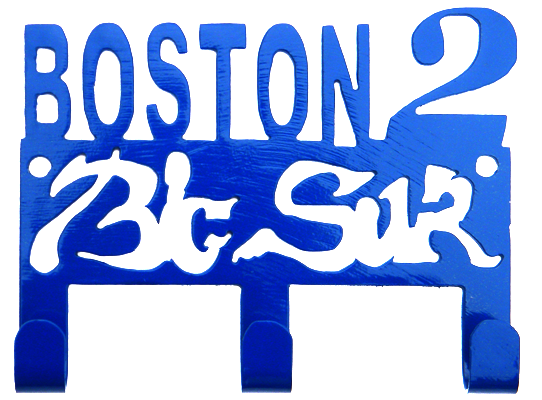 Boston to Big Sur 5 Hook Blue Medal Hanger