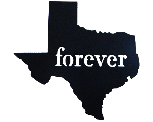 Texas Forever Black Wall Emblem