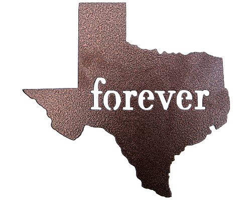 Texas Forever Bronze Wall Emblem Custom