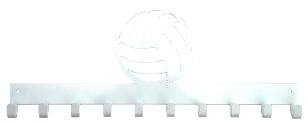 Volleyball Silver 10 Hook Medal Display Hanger