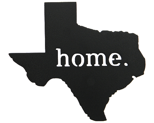 Texas Home Black Wall Emblem