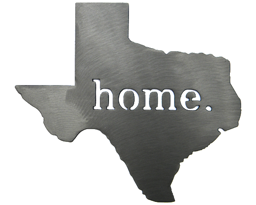 Texas Home Silver Wall Emblem