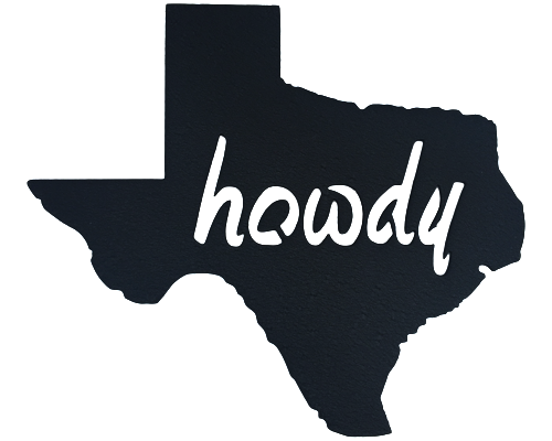 Texas Howdy Black Wall Emblem