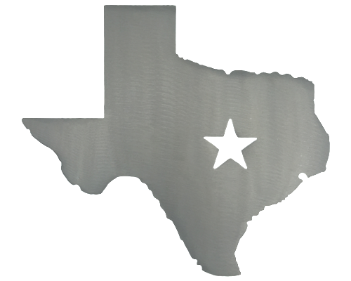 Texas Star Silver Wall Emblem