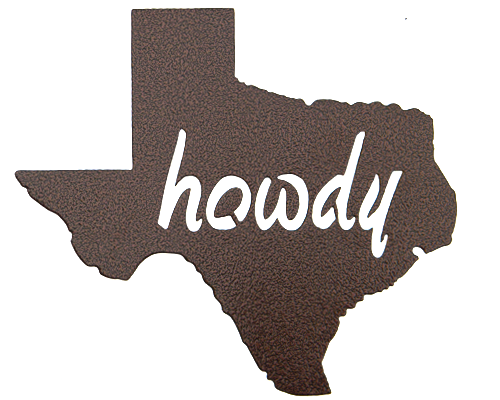 Texas Howdy Bronze Wall Emblem