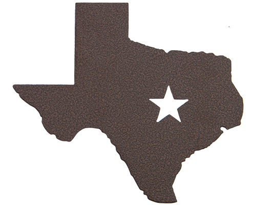 Texas Star Bronze Wall Emblem