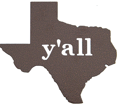 Texas Y'all Bronze Wall Emblem