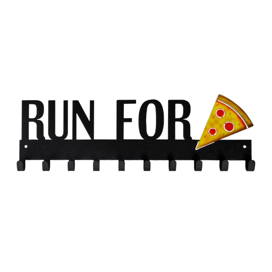 Run For Pizza SportHooks Medal Hanger