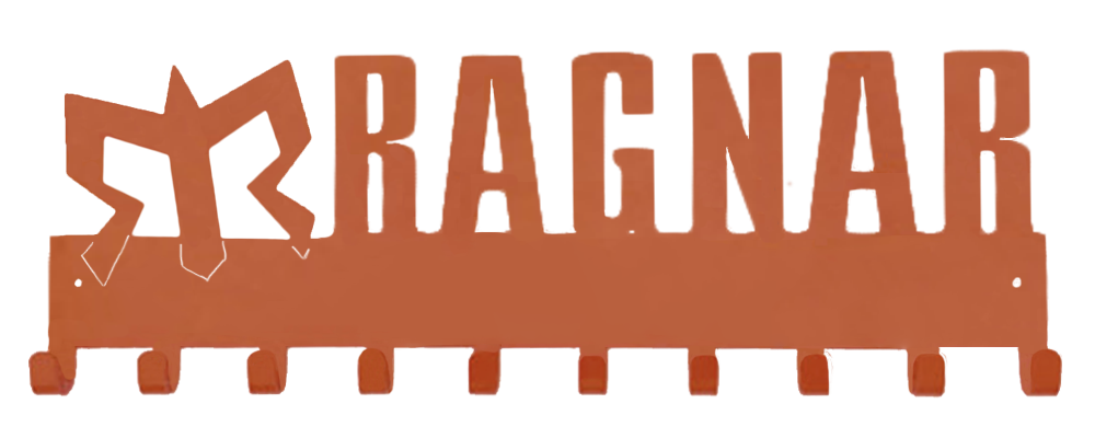 Official Ragnar Race Series Orange 10 Hook Medal Hanger