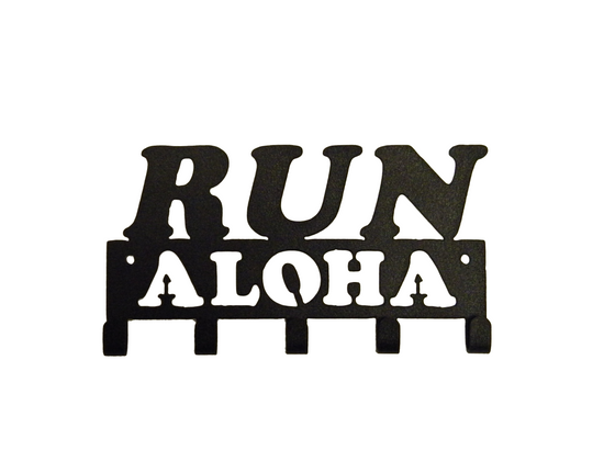 Run Aloha 5 Hook Honolulu SportHooks Marathon Medal Display